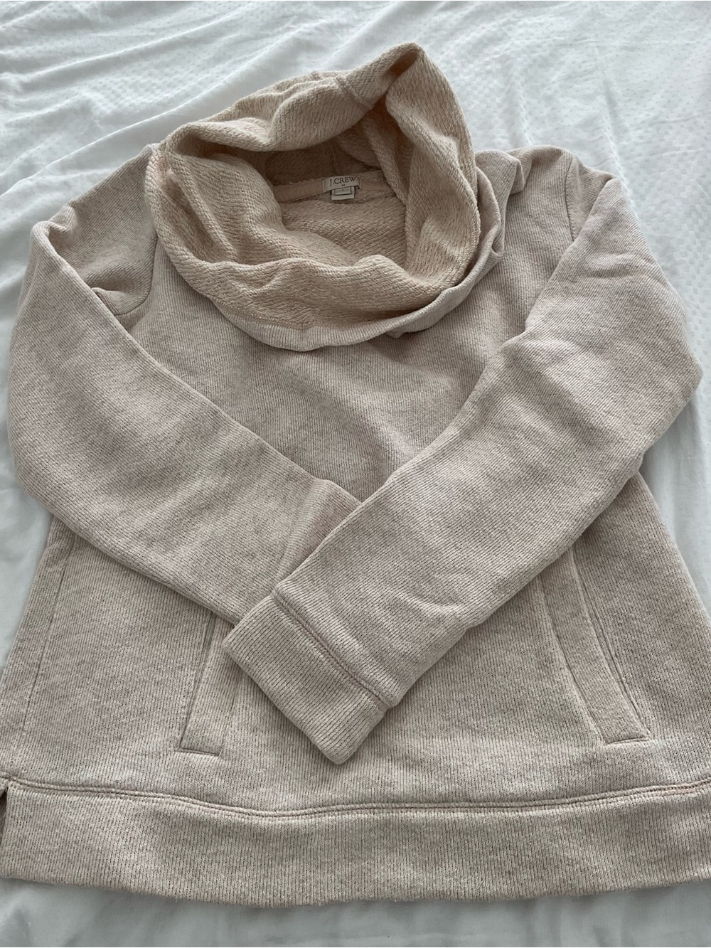 J. Crew Soft Taupe Cowl Neck Sweater size small GUC